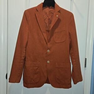 Massimo Dutti Burnt Orange men's sports coat blazer 46R